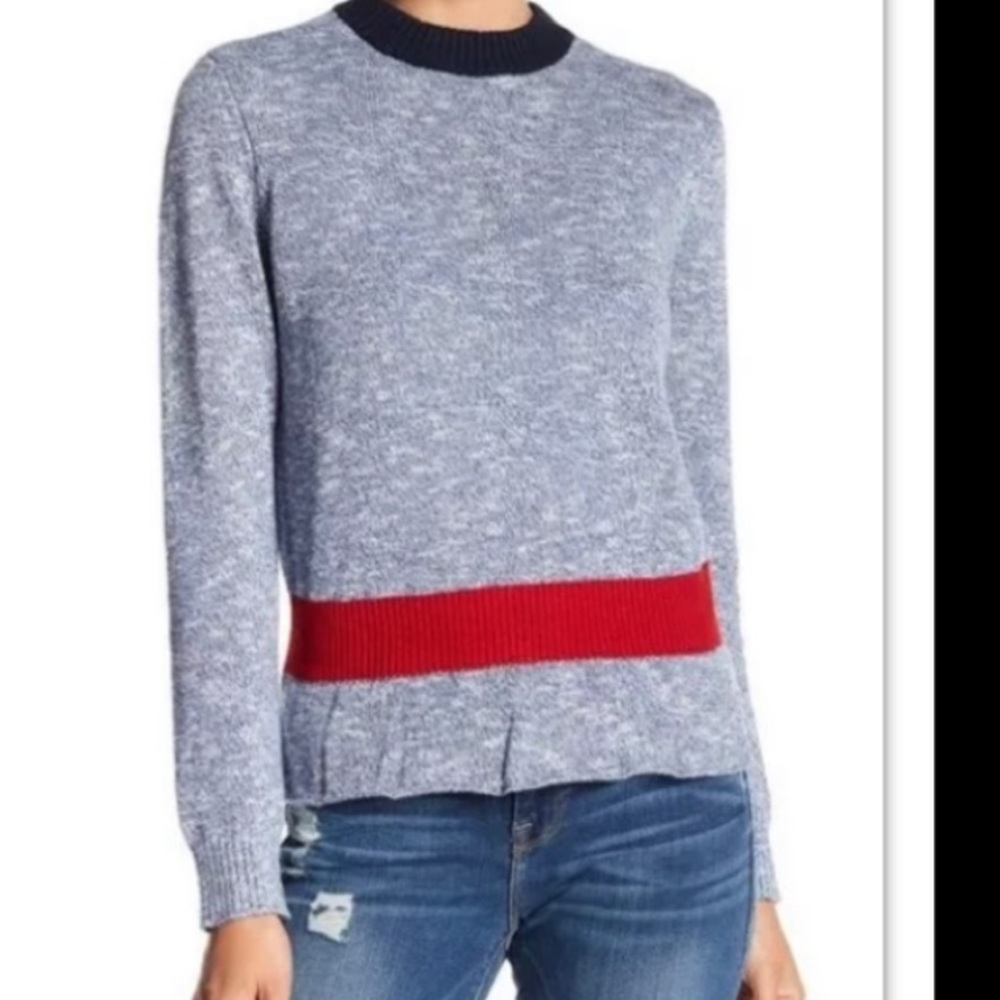 FRAME blue bell peplum sweater. Size XS